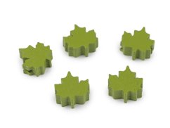 Dřevěné korálky listy 19x20 mm