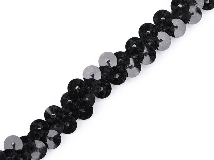 Flitrový prýmek šíře 10 mm elastický
