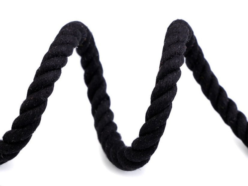 Bavlněná šňůra kroucená  Ø10 mm tuhá