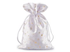 Vánoční dárkový pytlík hvězdy 20x30 cm