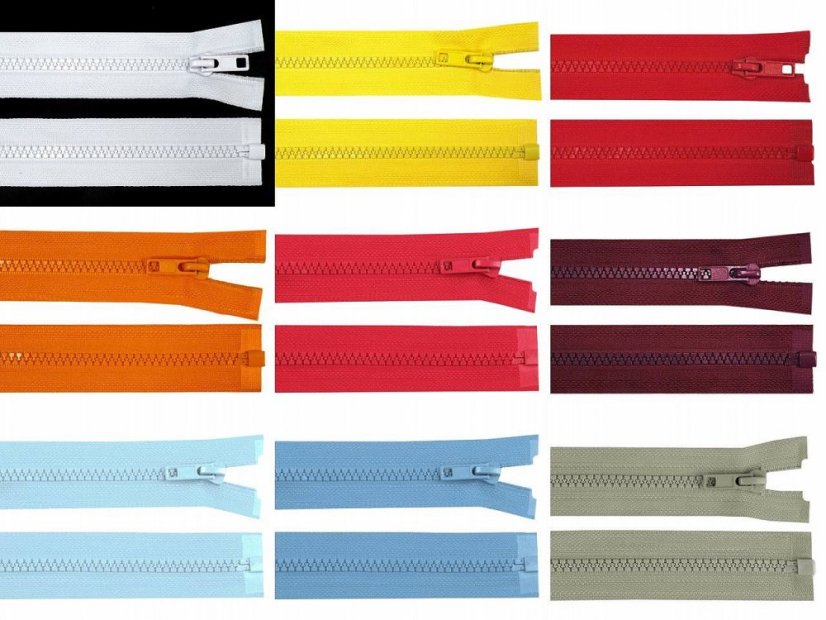 Kostěný zip šíře 5 mm délka 85 cm bundový