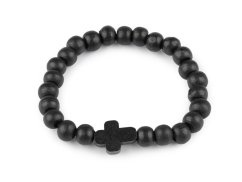 Náramek dřevěný unisex křížek