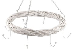 Závěsný proutěný věnec Ø45 cm s 8 háčky