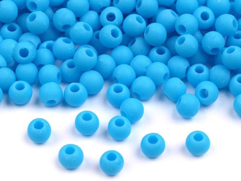 Plastové korálky matné Ø4 mm