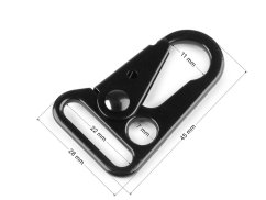 Kovová karabina, průvlek 22 mm