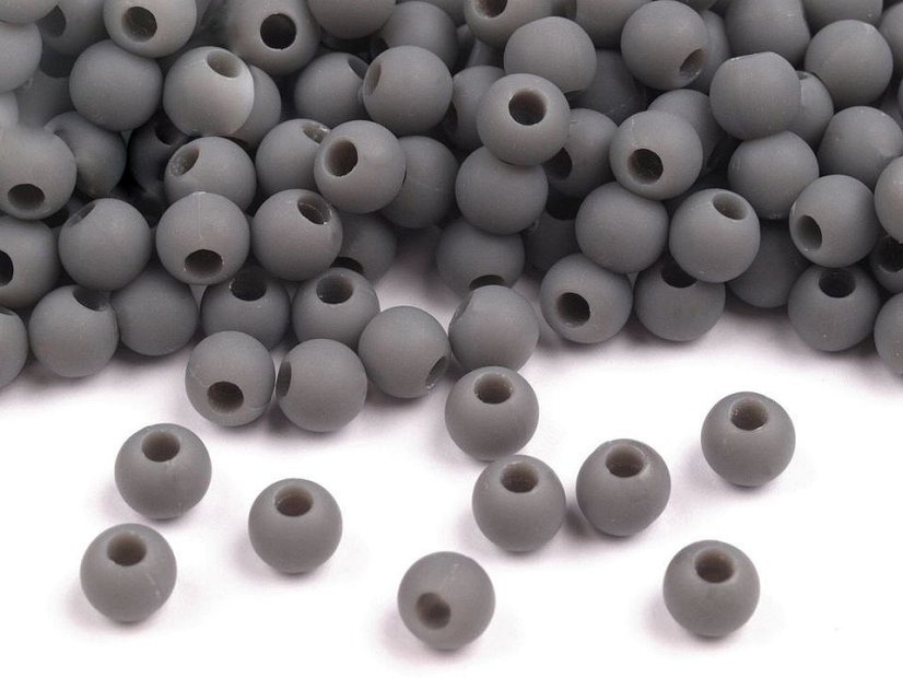 Plastové korálky matné Ø4 mm