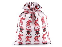 Vánoční dárkový pytlík sněhulák 30x40 cm