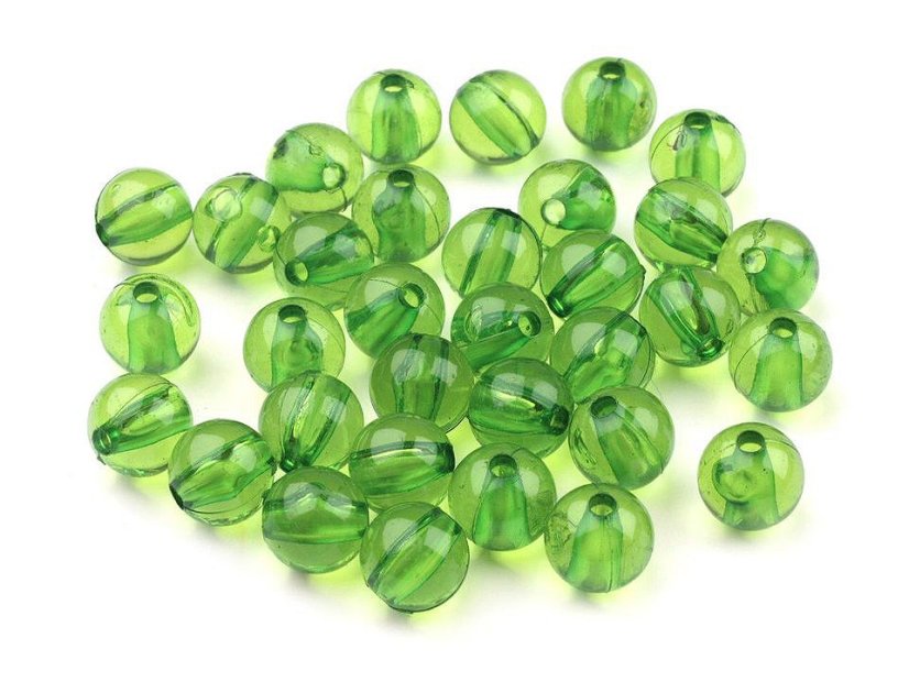 Plastové korálky Transparent Ø8 mm