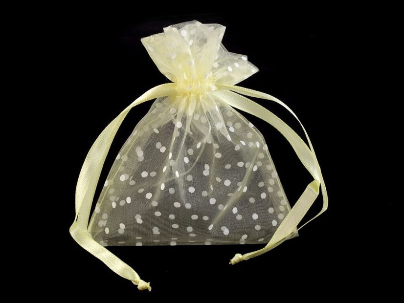 Dárkový pytlík puntíky 10x13 cm organza