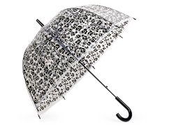 Dámský / dívčí průhledný vystřelovací deštník leopard