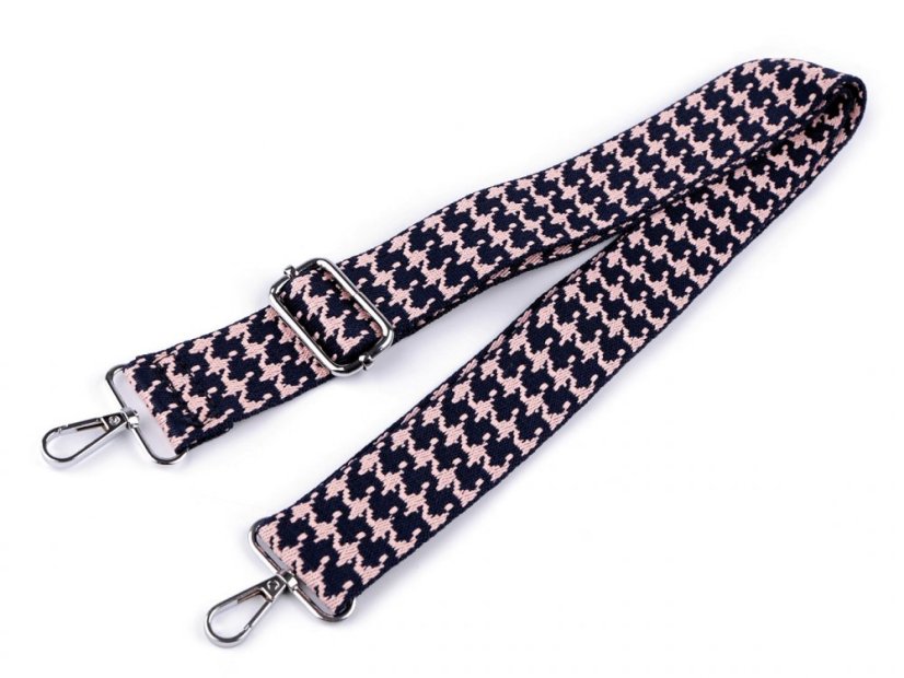 Textilní ucho / popruh na tašku s karabinami délka 79-142 cm