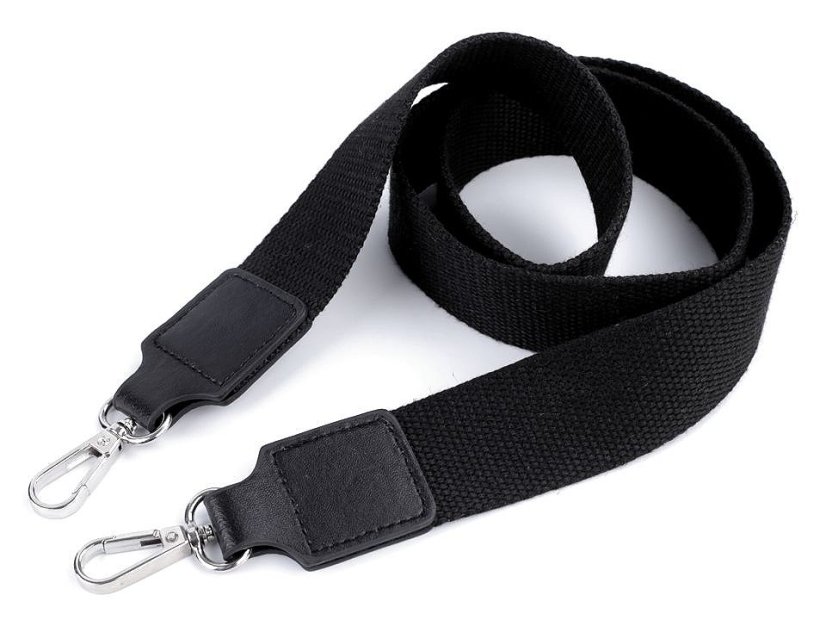 Textilní ucho / popruh na tašku s karabinami délka 113 cm