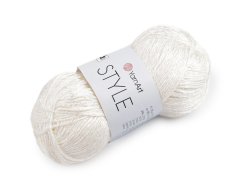 Bavlněná pletací příze Style s viskozovým vláknem 50 g