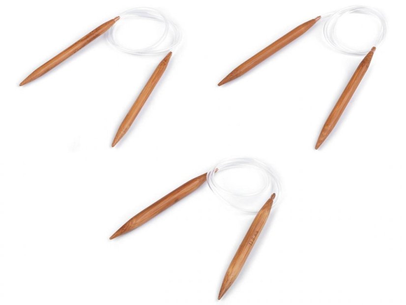Kruhové jehlice bambusové č. 9; 10; 12
