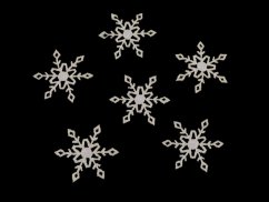 Vánoční filcová vločka s glitry Ø30 mm