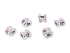 Plastové korálky s velkým průvlekem H 10x11 mm