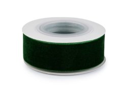 Sametová stuha na cívce ve vánočních barvách šíře 25 mm, návin 2,7 m