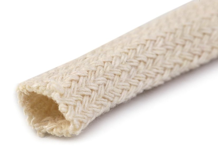 Bavlněná šňůra plochá / dutinka šíře 10 mm