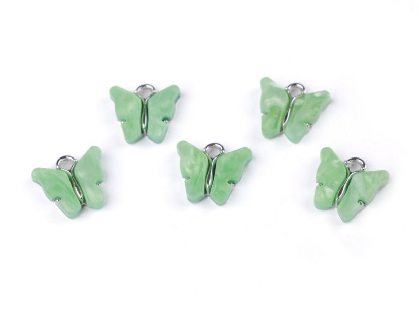 Přívěsek motýl perleťový 13x15 mm