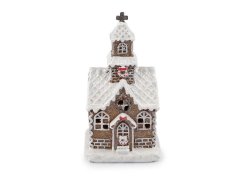 Vánoční kostel imitace perníku svítící
