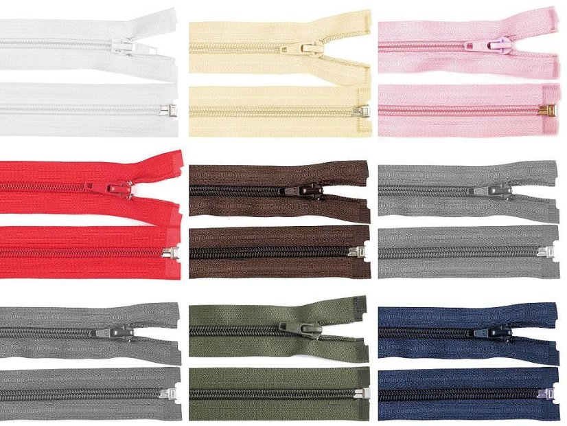 Spirálový zip šíře 5 mm délka 65 cm bundový POL