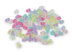 Plastové korálky peanut mix 4x6 mm