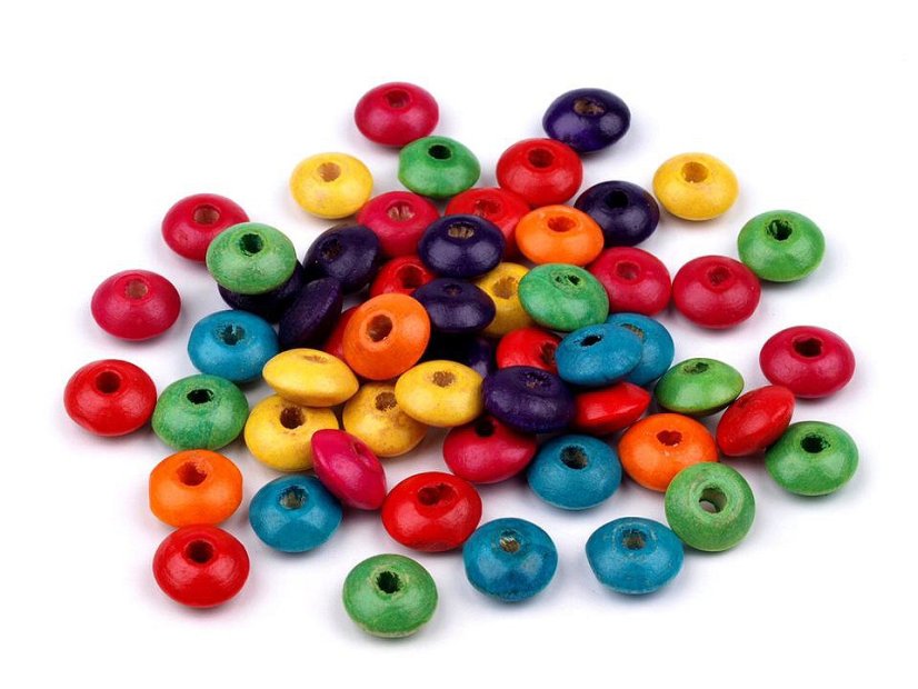 Dřevěné korálky disk Ø10 mm