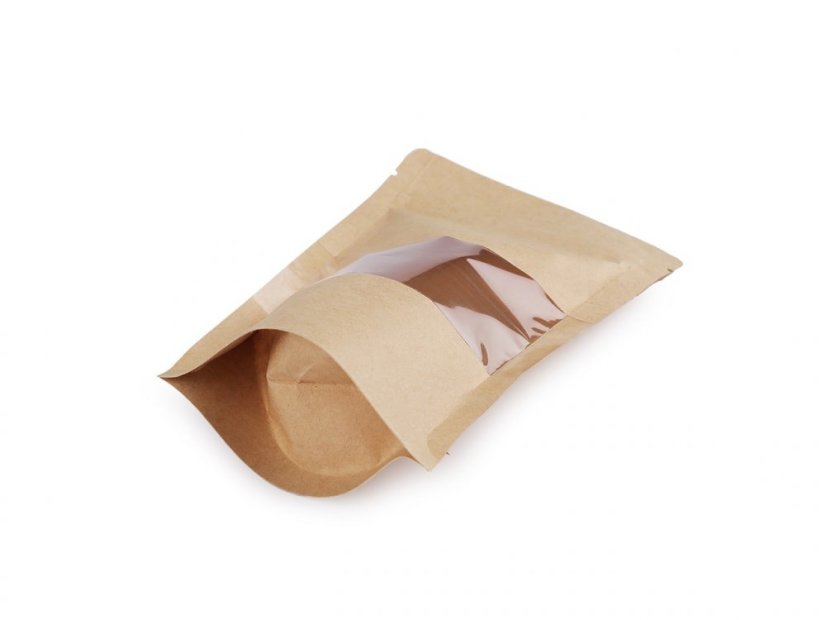 Papírový sáček s průhledem natural, malý