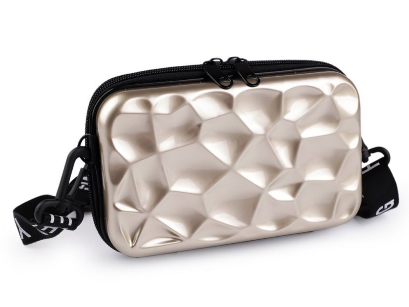 Dámská skořepinová kabelka / pouzdro crossbody s popruhem 18x11 cm