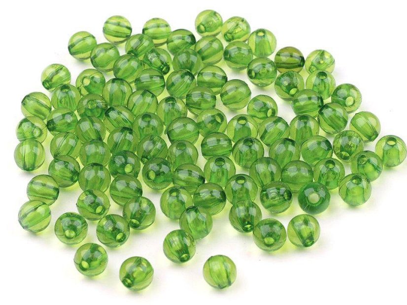 Plastové korálky Transparent Ø6 mm