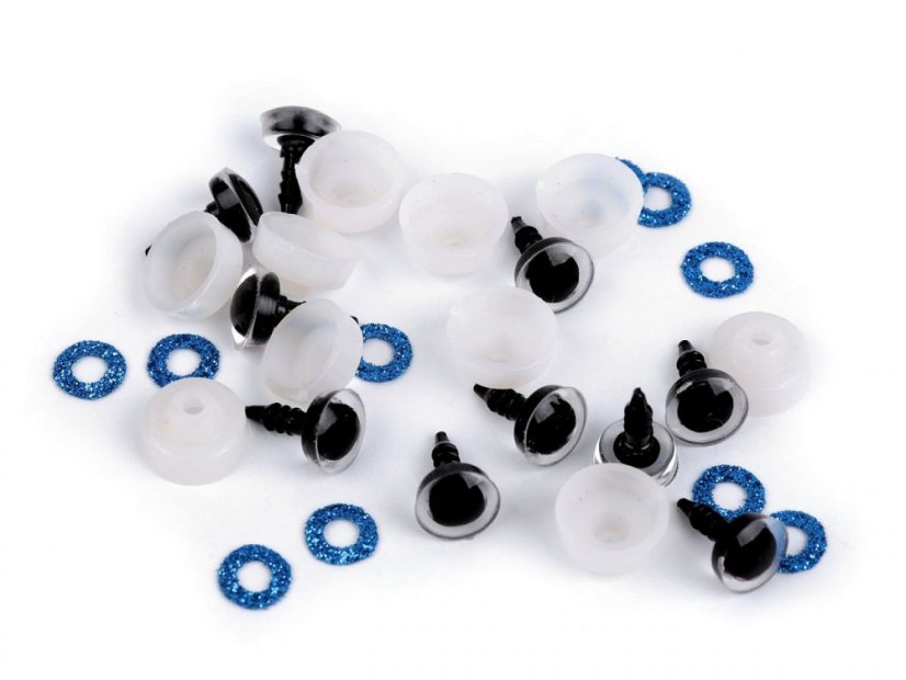 Oči glitrové s pojistkou Ø10 mm