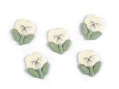 Vyšívaný květ 2,1x2,5 cm