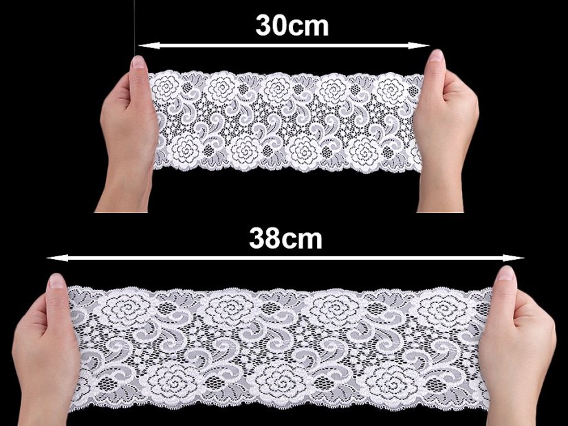 Elastická krajka / vsadka / běhoun šíře 15 cm