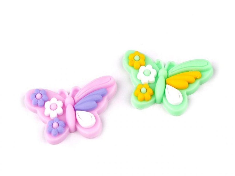 Silikonový motýl 3D k nalepení mix barev