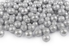 Polystyrenové kuličky s glitry mix 3 velikostí