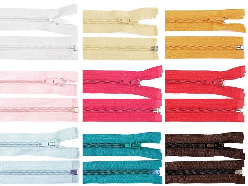 Spirálový zip šíře 5 mm délka 55 cm bundový POL