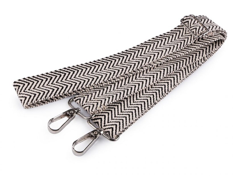 Textilní ucho / popruh na tašku s karabinami délka 79-142 cm