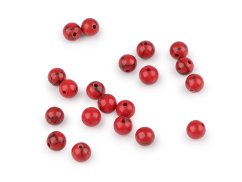 Tyrkys červený syntetický, minerální korálky Ø6 mm