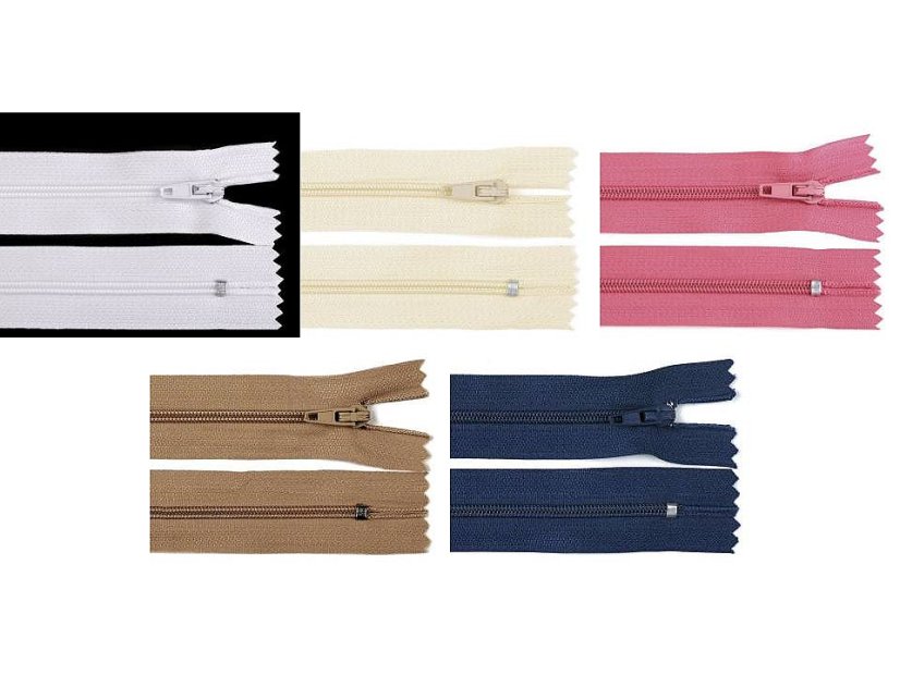 Spirálový zip šíře 3 mm délka 12 cm autolock
