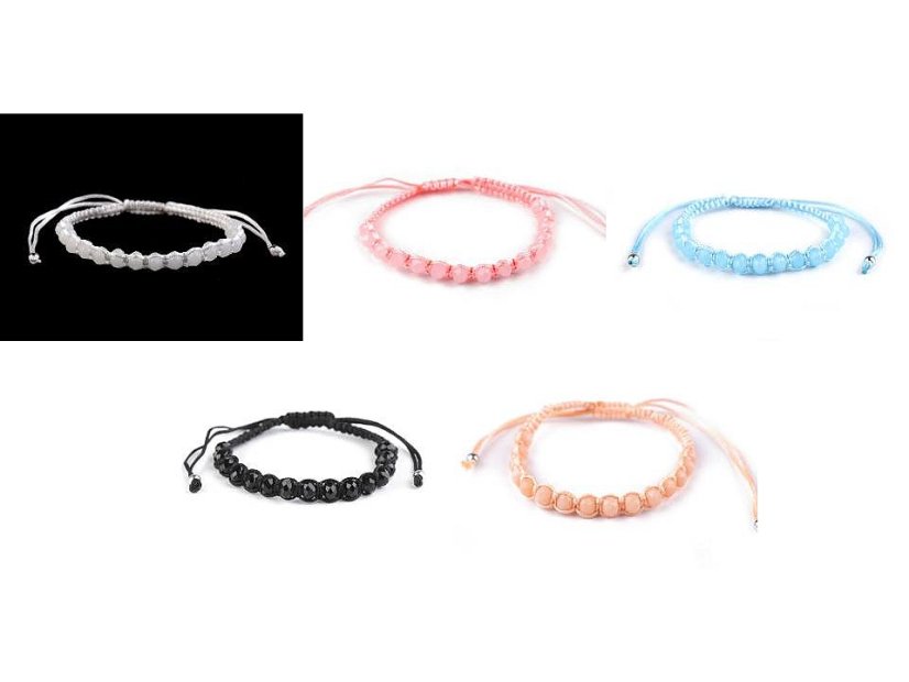 Náramek shamballa s broušenými korálky