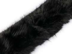 Oděvní kožešina s poutky na kapuci délka 68 cm