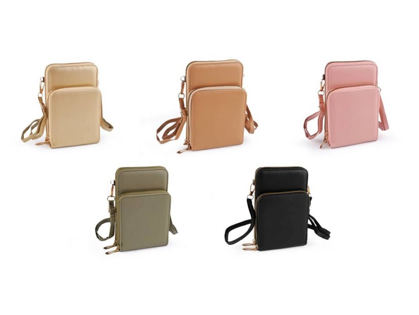 Peněženka s kapsou na mobil přes rameno crossbody 11,5x18cm