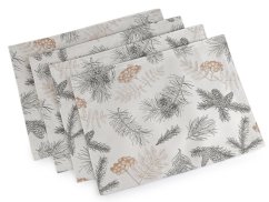 Vánoční prostírání textilní, oboustranné s jemným lurexem 30x40 cm