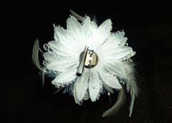 Brož / ozdoba chryzantéma Ø11 cm