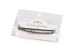 Pružné náramky z hematitu sada 2 ks