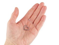 Přívěsek a komponent k výrobě šperků z nerezové oceli srdce 18x16 mm