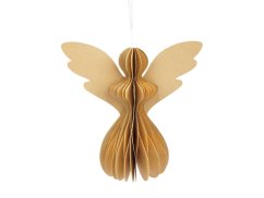 Papírový skládací anděl k zavěšení 17 cm