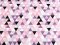 Bavlněná látka / plátno trojúhelníky