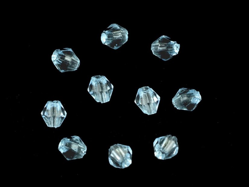 Plastové korálky cínovky / sluníčko 4x4 mm