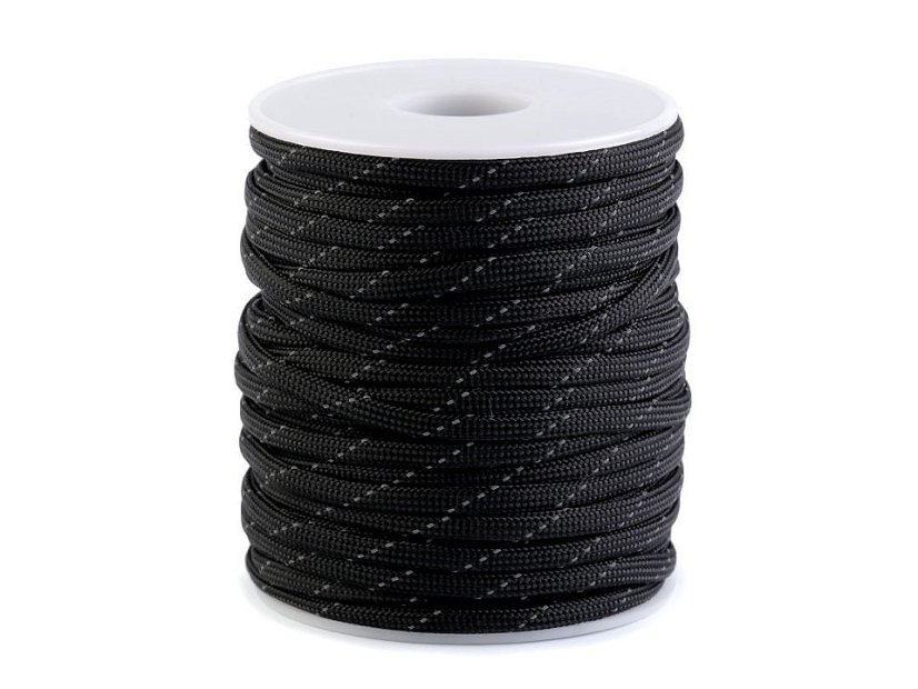 Padáková šňůra Ø4 mm s reflexní nití